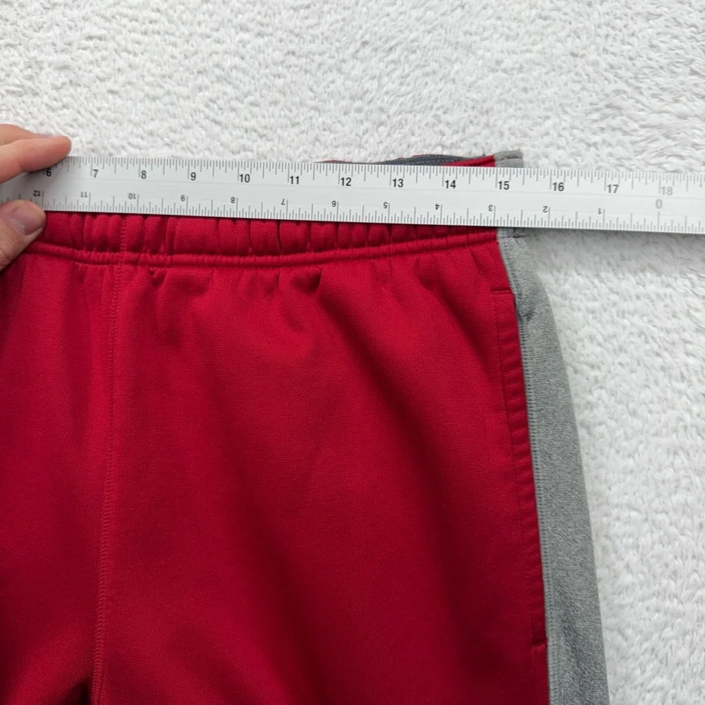 Nike Mens Therma-FIT Fleece Sweatpants Red‎ Grey Bungee Hem Size M